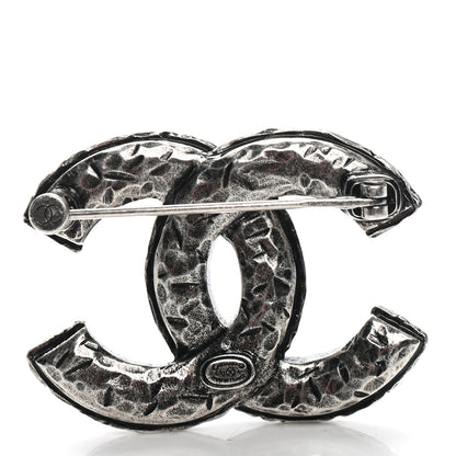Chanel Ruthenium Crystal CC Brooch 3 of 4