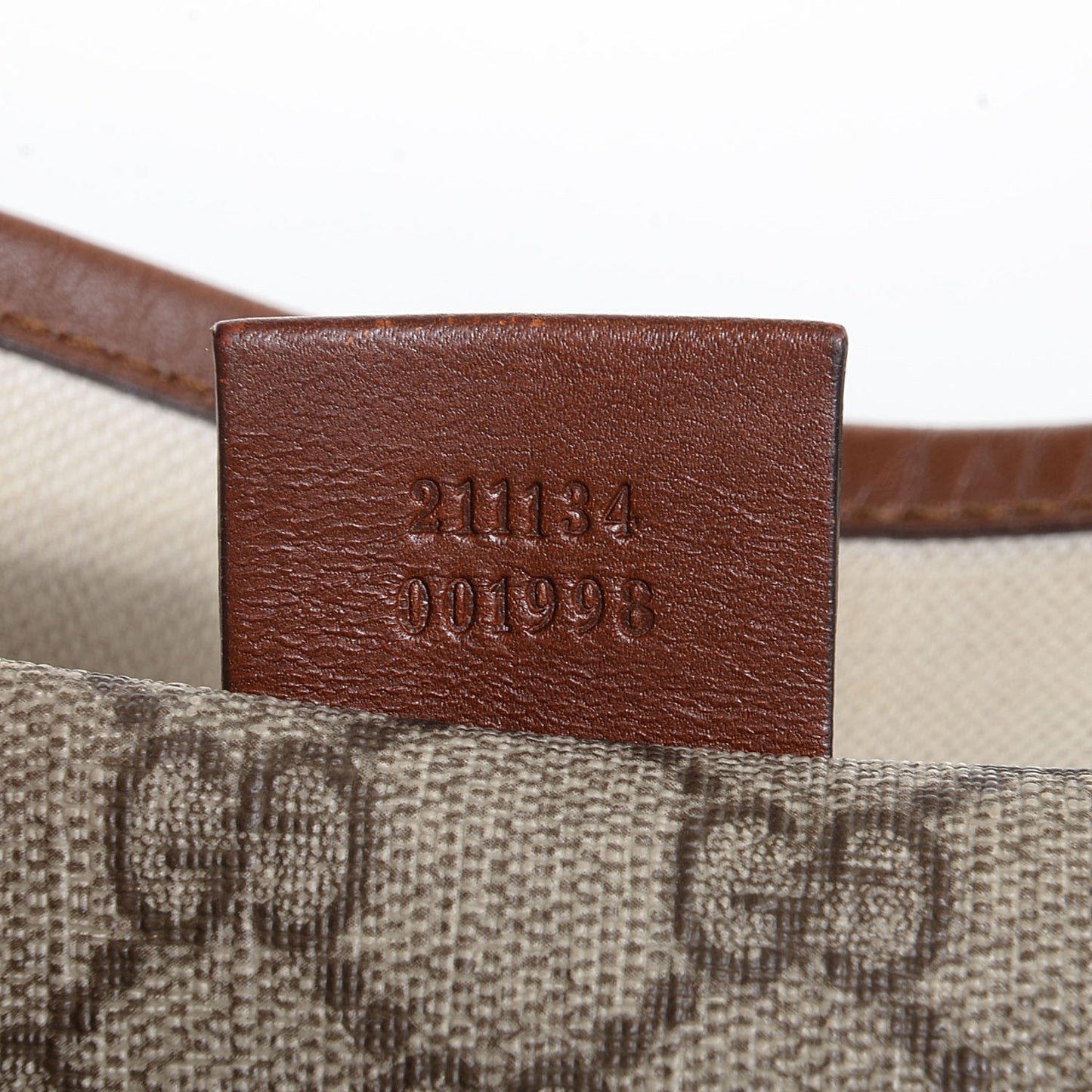 GG Plus Monogram Medium Signature Web Loop Tote Light Brown