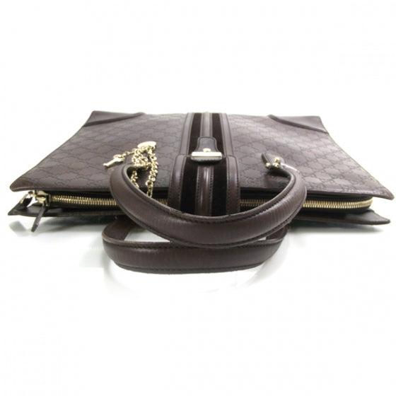 Guccissima Large Treasure Tote Chocolate