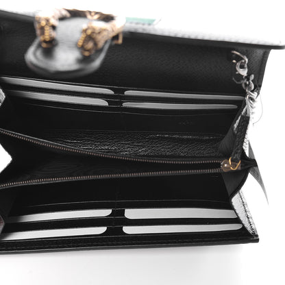 Gucci Calfskin Web Mini Dionysus Chain Wallet Black 5 of 9