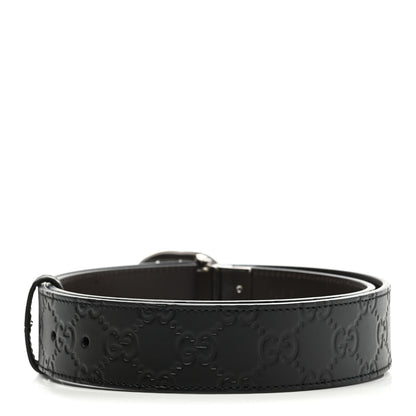 Gucci Guccissima Signature Interlocking G Reversible 37mm Belt 85 34 Black Cocoa 2 of 5