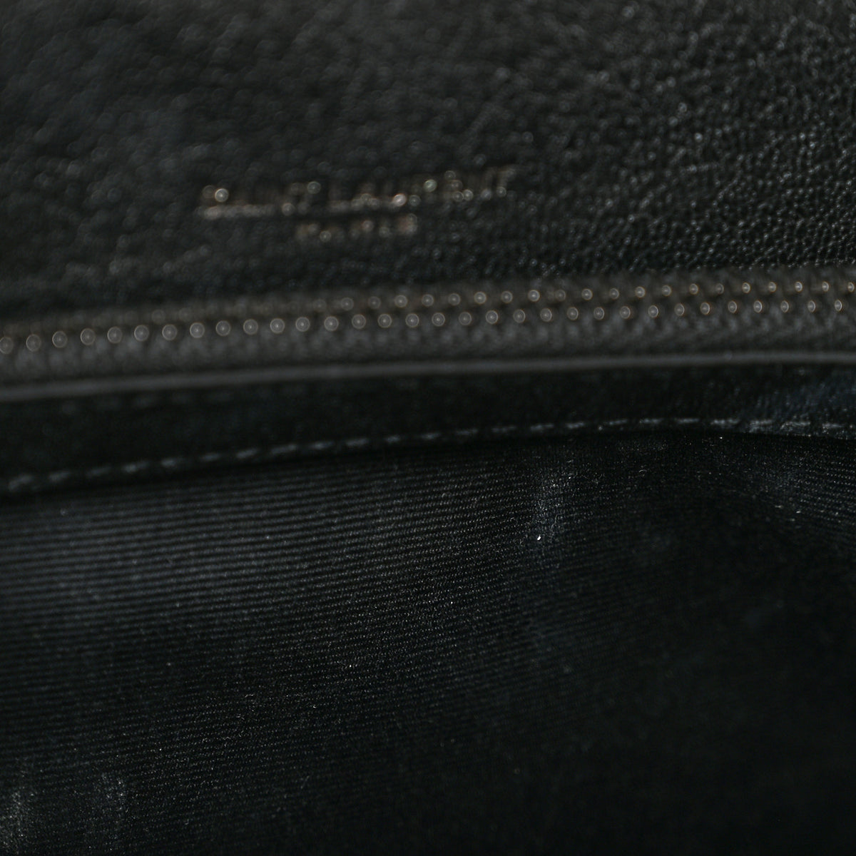 Saint Laurent Sheepskin Matelasse Chevron Monogram Medium College Bag Black 11 of 13