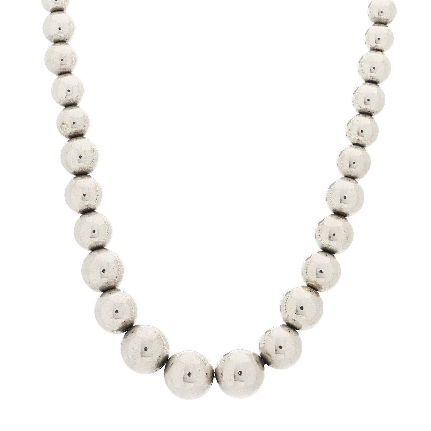 Tiffany Sterling Silver HardWear Graduated Ball Necklace 1 of 5