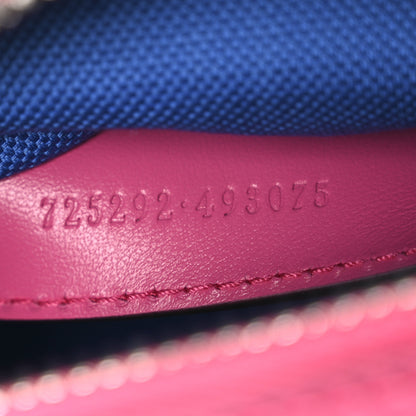 Gucci Calfskin GG Tennis Bi-Color Embossed Mini Duffle Bag Modern Fucsia Modern Blue 7 of 10