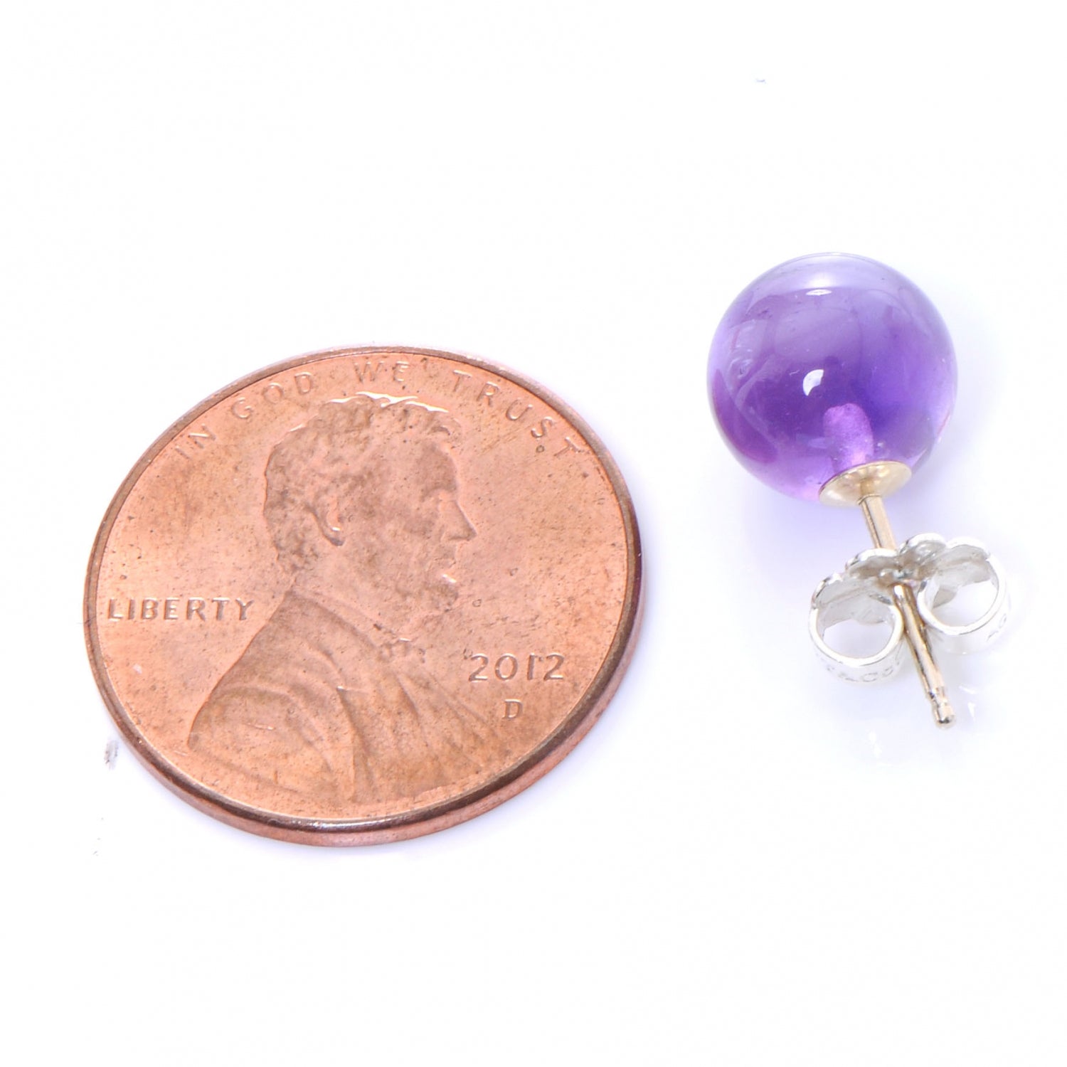 Tiffany Sterling Silver Amethyst Bead Earrings 4 of 5