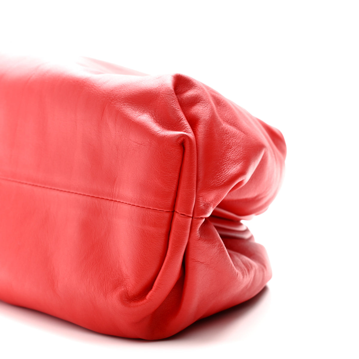 Smooth Butter Calf The Pouch Oversized Clutch Bright Red