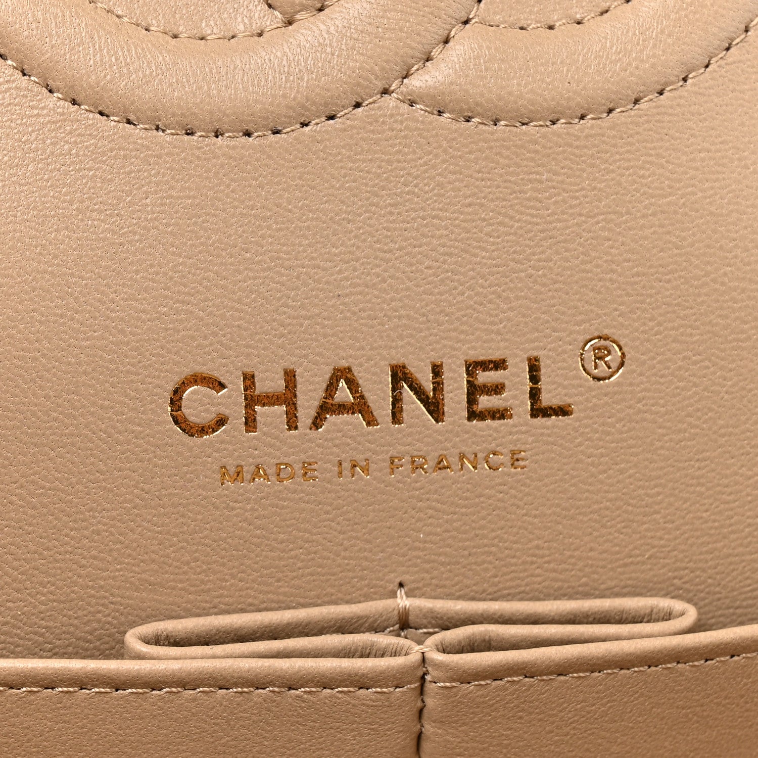 Chanel Iridescent Caviar Quilted Medium Double Flap Dark Beige 6 of 10