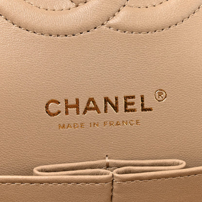 Chanel Iridescent Caviar Quilted Medium Double Flap Dark Beige 6 of 10