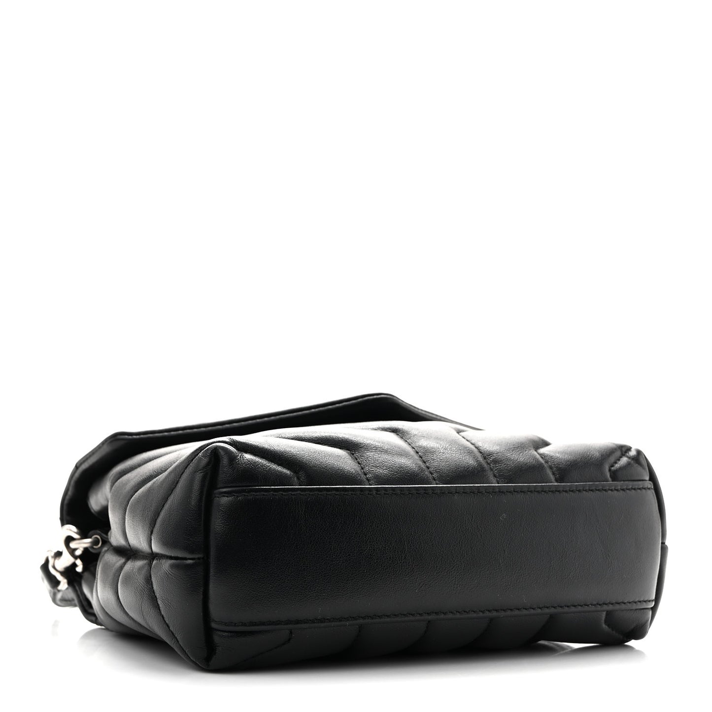 Calfskin Y Quilted Monogram Toy Loulou Crossbody Bag Black