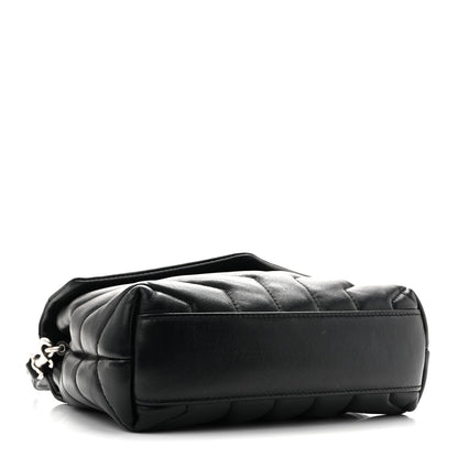 Saint Laurent Calfskin Y Quilted Monogram Toy Loulou Crossbody Bag Black 4 of 13