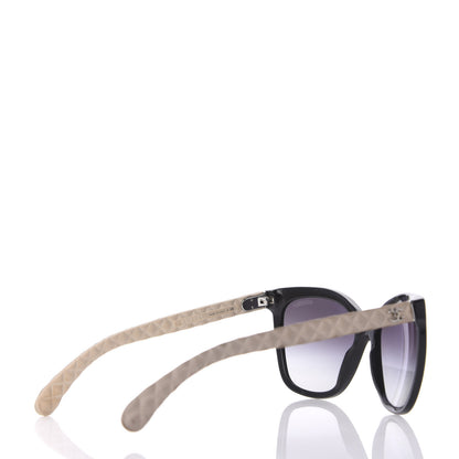 Chanel Quilted CC Sunglasses 5288-Q Black Tan 4 of 8