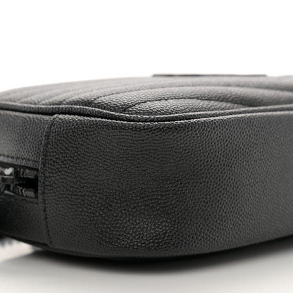 Saint Laurent Grain De Poudre Matelasse Monochrome Monogram Mini Lou Camera Bag Black 9 of 13