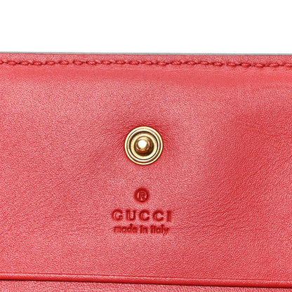 Gucci GG Supreme Monogram Cherry Embellished Card Case Wallet Hibiscus Red 6 of 7