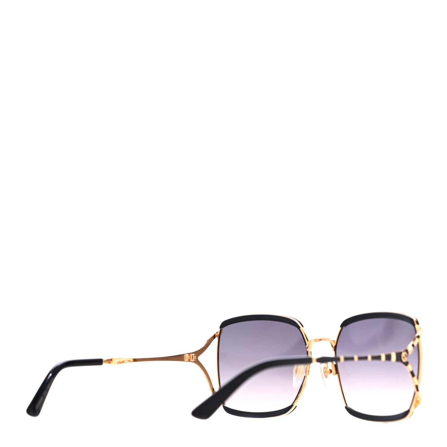 Metal Square Frame GG0593SK Sunglasses Gold Black