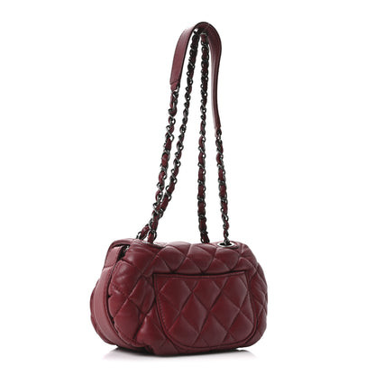 Chanel Lambskin Quilted Mini Round Flap Red 3 of 10
