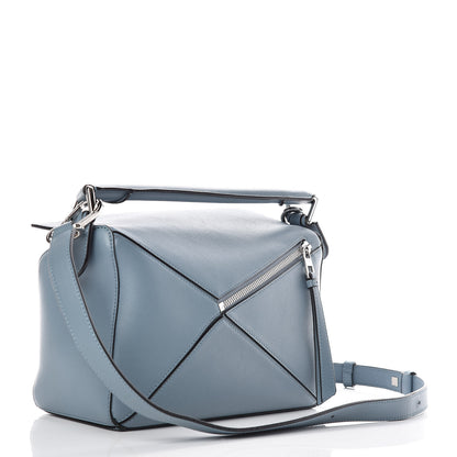 Loewe Calfskin Small Puzzle Bag Stone Blue 3 of 9