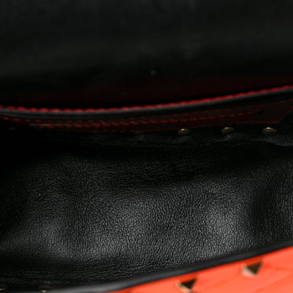Valentino Garavani Calfskin Micro Rockstud Spike Shoulder Bag Orange 5 of 8