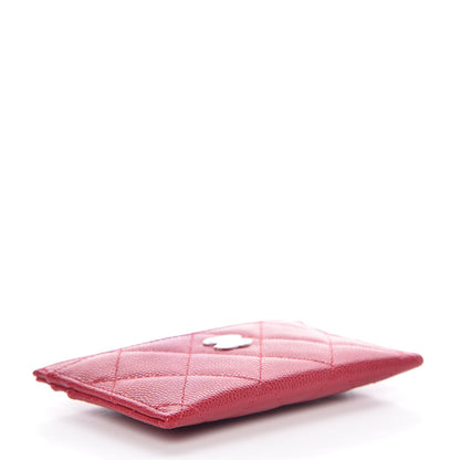 Chanel Caviar Quilted Card Holder Dark Pink 4 of 9