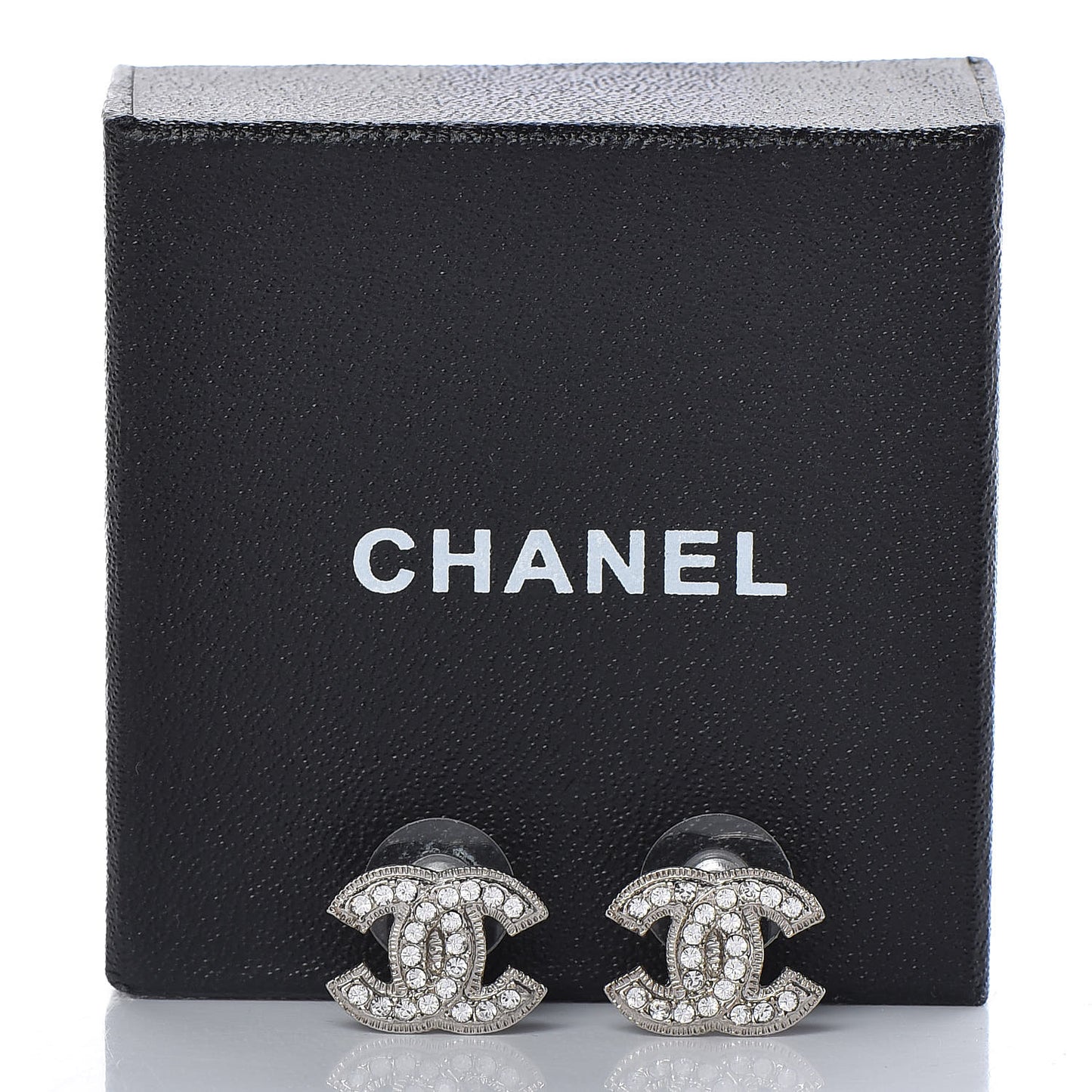 Crystal CC Earrings Silver