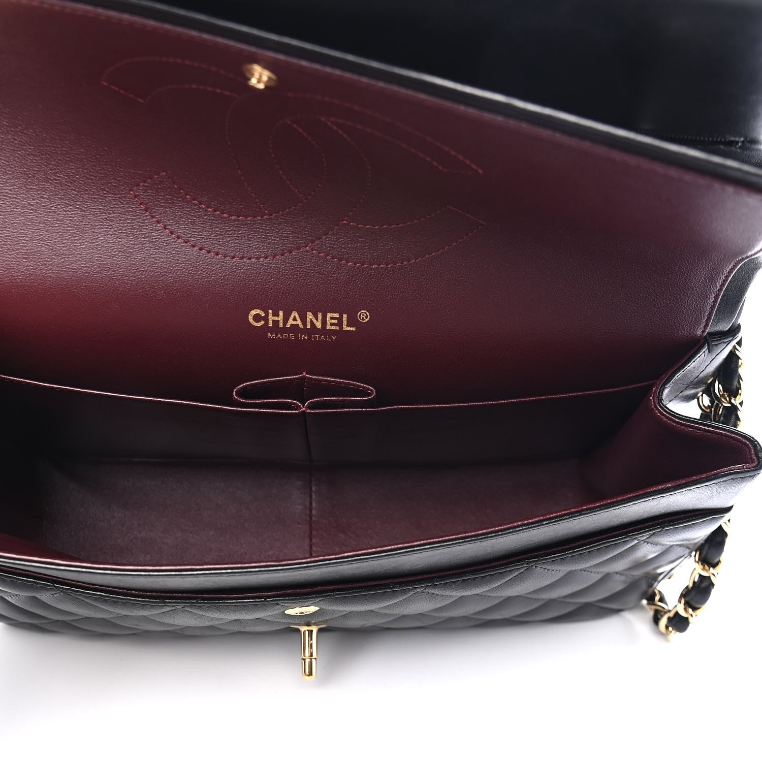 Chanel Lambskin Quilted Jumbo Double Flap Black 5 of 9