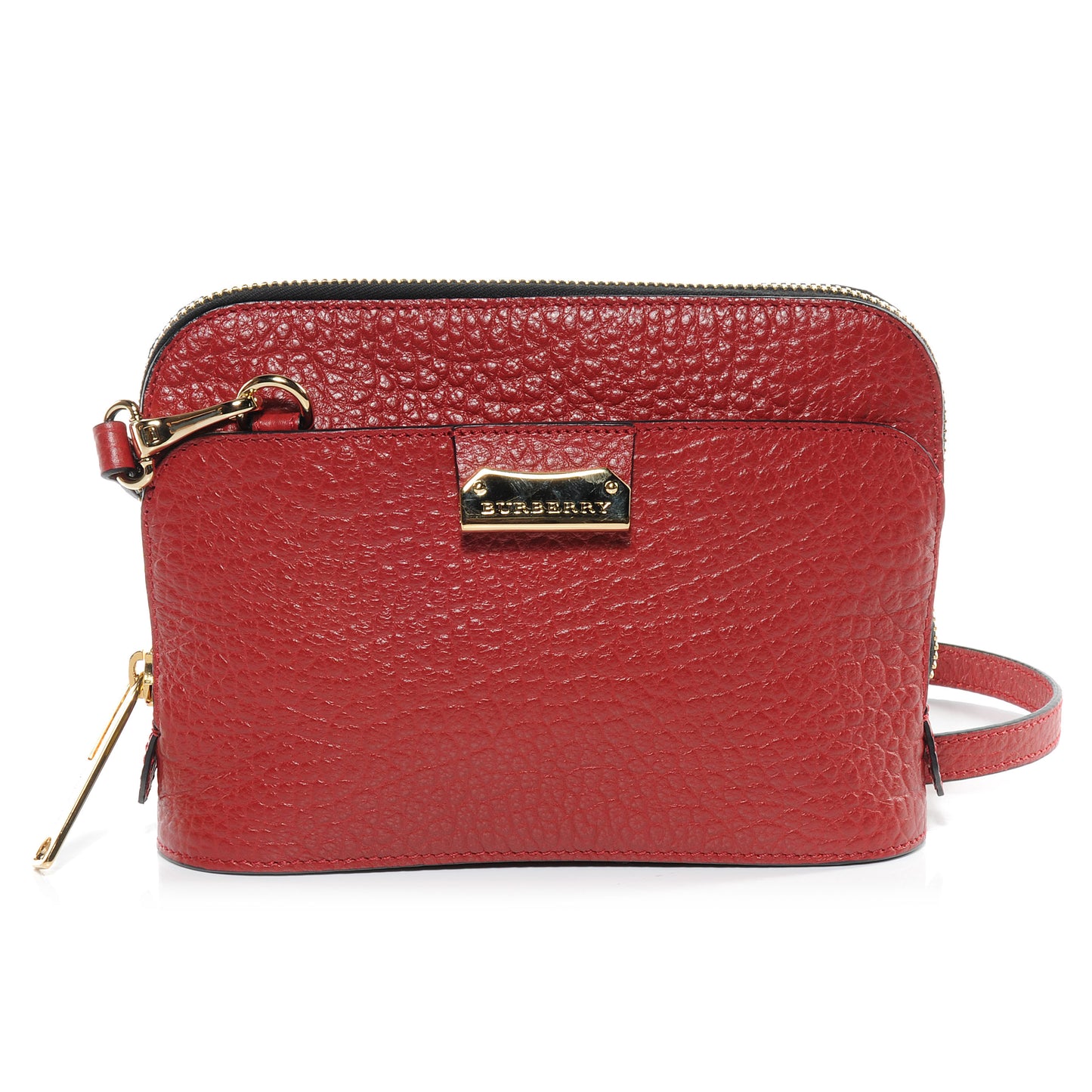 Grained Leather Harrogate Small Crossbody Military Red