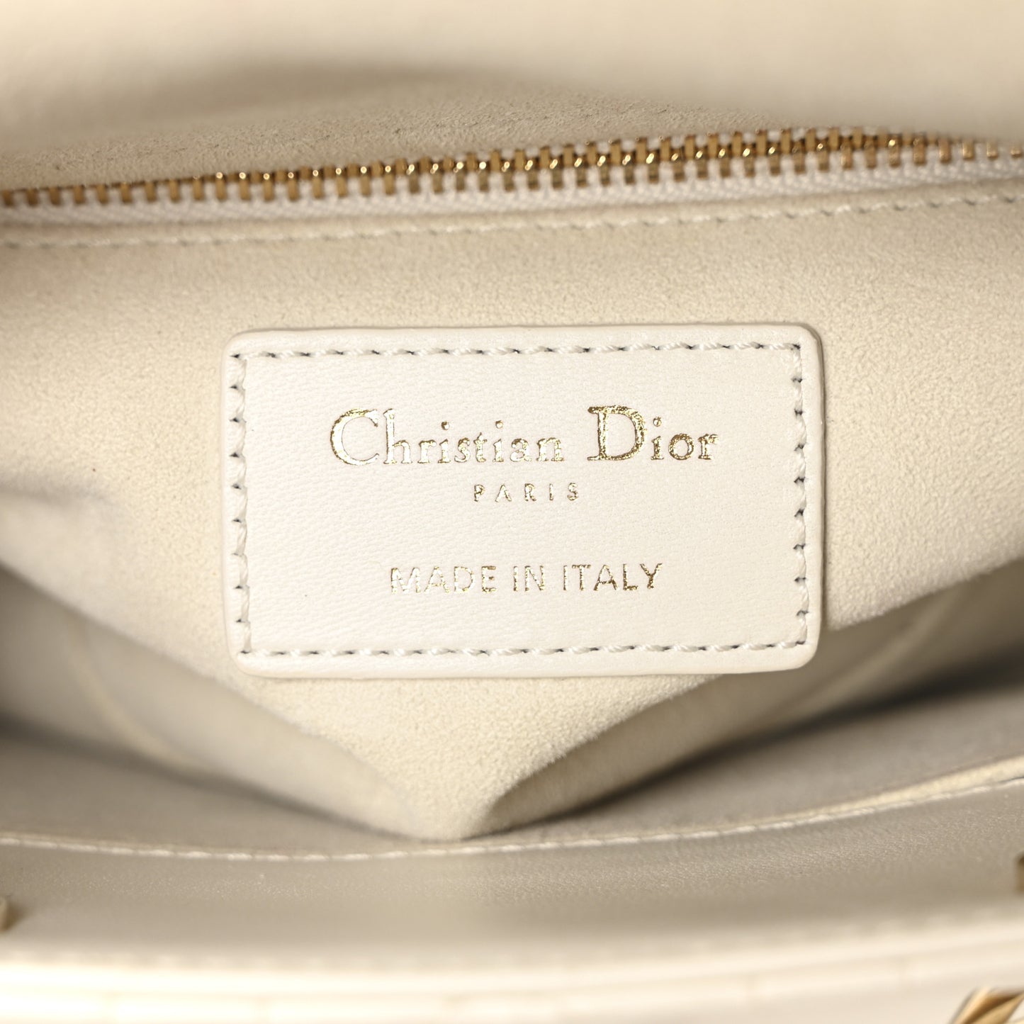 Lambskin Cannage Small My ABCDior Lady Dior White