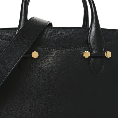 Salvatore Ferragamo Hammered Calfskin Today Satchel Black 7 of 9