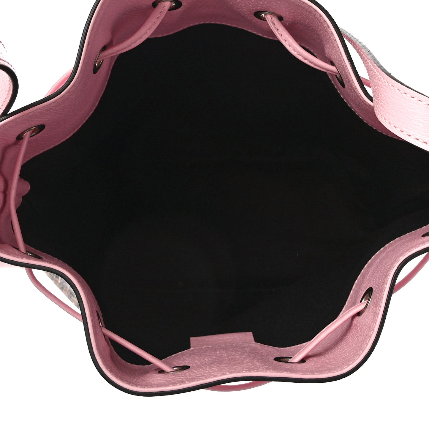 GG Supreme Monogram Psychedelic Bucket Bag Black Multicolor Sugar Pink