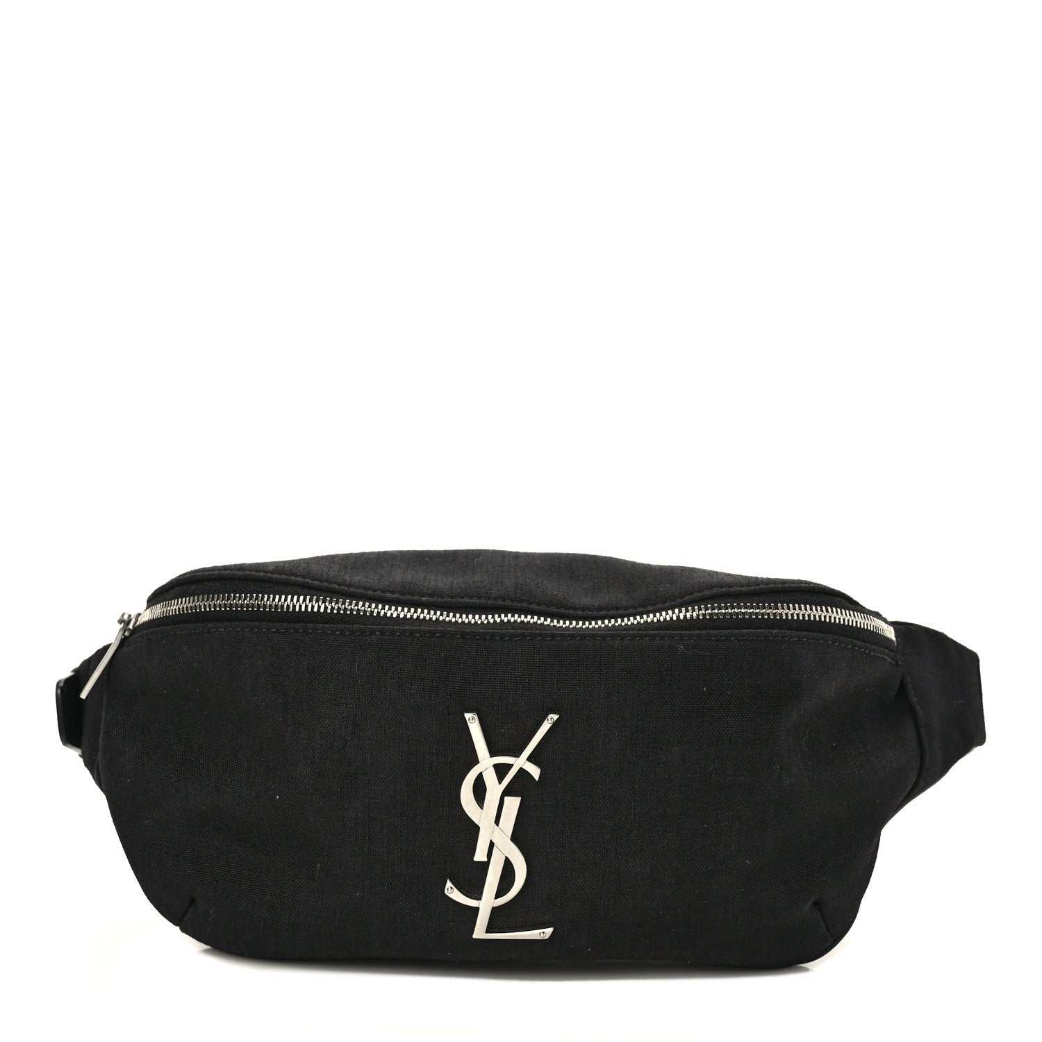 Saint Laurent Canvas Monogram Belt Bag Black 1 of 9