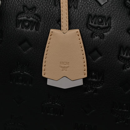 MCM Calfskin Ottomar Monogram Essential Boston Bag Black 8 of 10