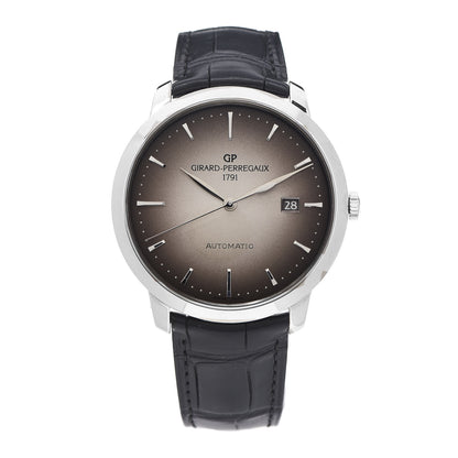 Franck Muller GIRARD PERREGAUX Stainless Steel Alligator 40mm 1966 Automatic Watch Grey 49555 1 of 5