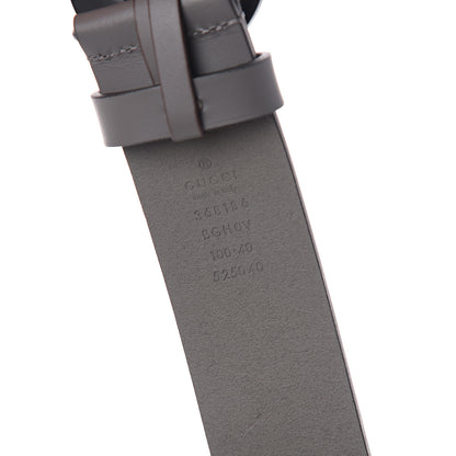 Gucci Calfskin Interlocking G 37mm Belt 100 40 Grey 3 of 5