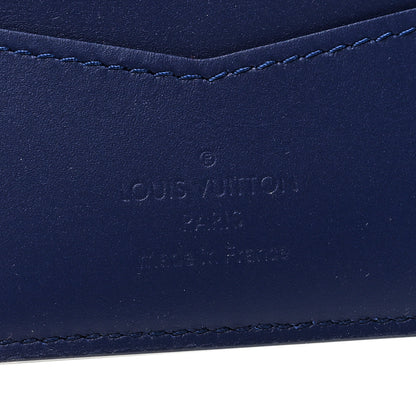 Louis Vuitton Cowhide Monogram Bandana Slender Wallet Blue 6 of 6