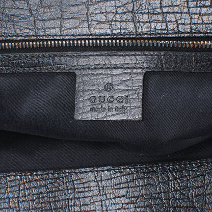 Gucci Monogram Horsebit Chain Shoulder Bag Black 6 of 7