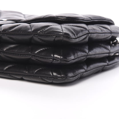 Chanel Lambskin Quilted 3 Accordion Flap Bag Black 9 of 12
