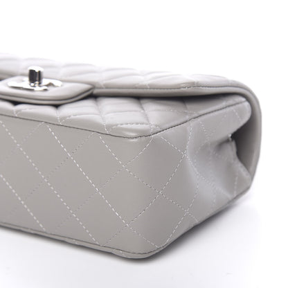 Chanel Lambskin Quilted Mini Rectangular Flap Grey 8 of 10