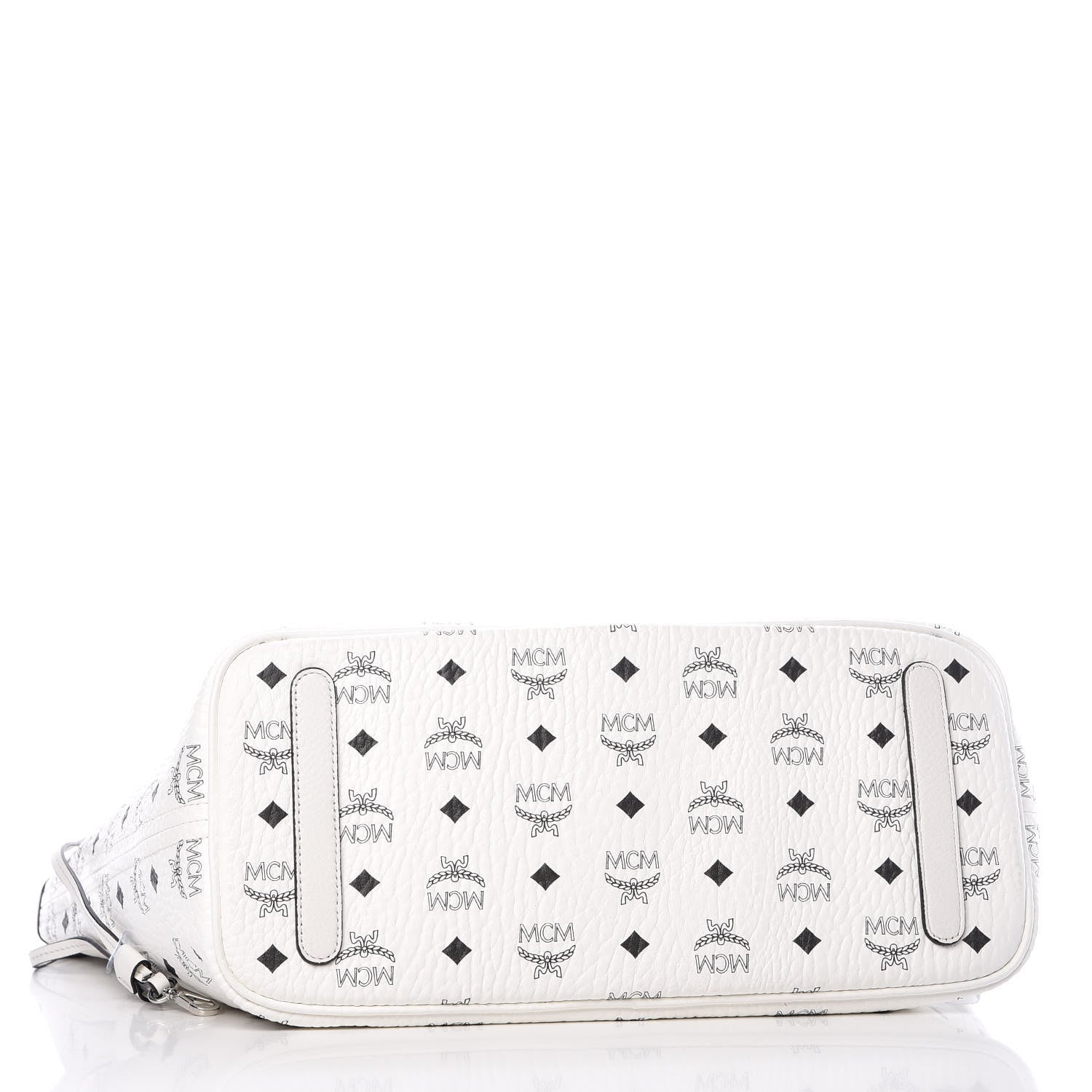 MCM Visetos Medium Liz Reversible Shopper Tote White 7 of 15