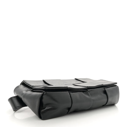 Bottega Veneta Paper Calfskin Intreccio Cassette Belt Bag Black 4 of 11