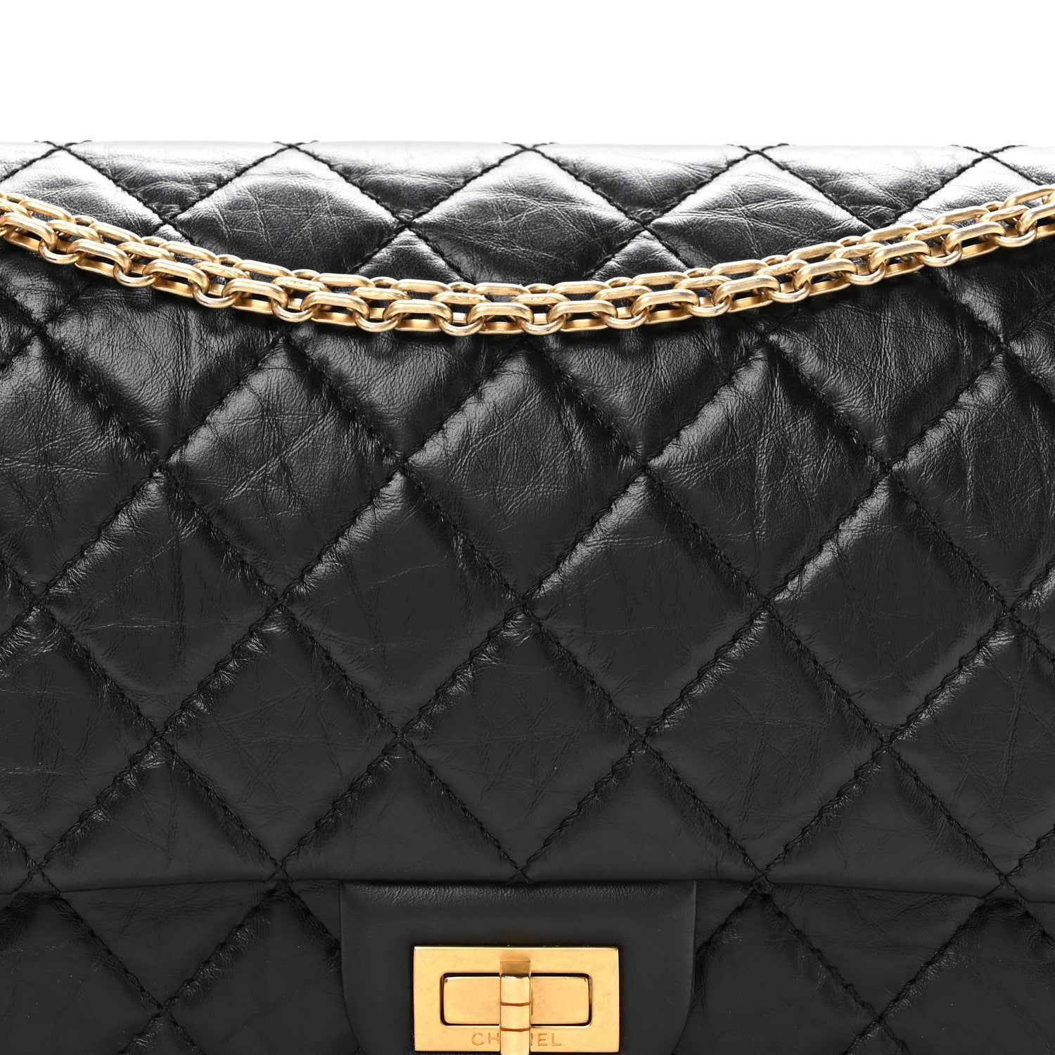 Chanel Aged Calfskin Quilted 2.55 Reissue 226 Flap Black 8 of 11
