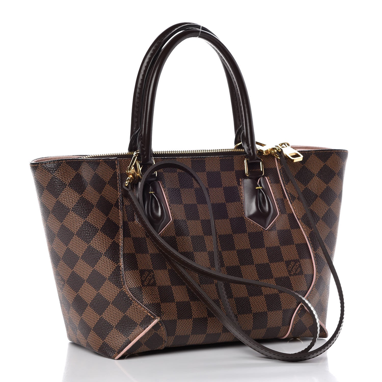 Louis Vuitton Damier Ebene Caissa Tote PM Rose Ballerine 3 of 12