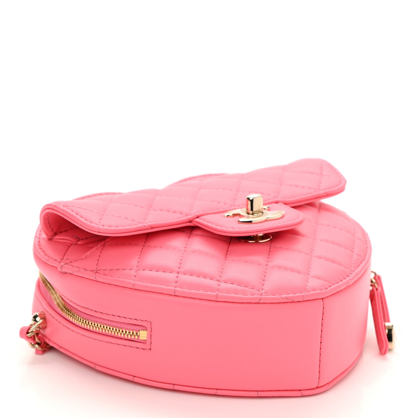 Lambskin Quilted CC In Love Heart Bag Pink