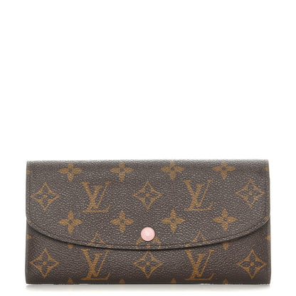 Louis Vuitton Monogram Emilie Wallet Rose Ballerine 1 of 8