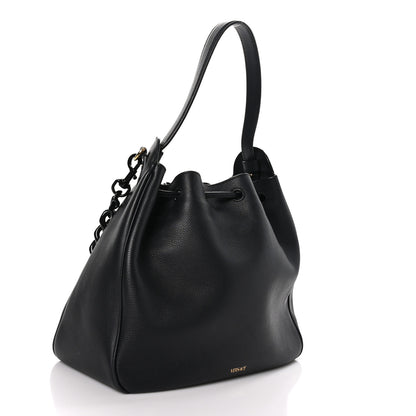 Versace Grained Calfskin La Medusa Bucket Bag Black 3 of 8