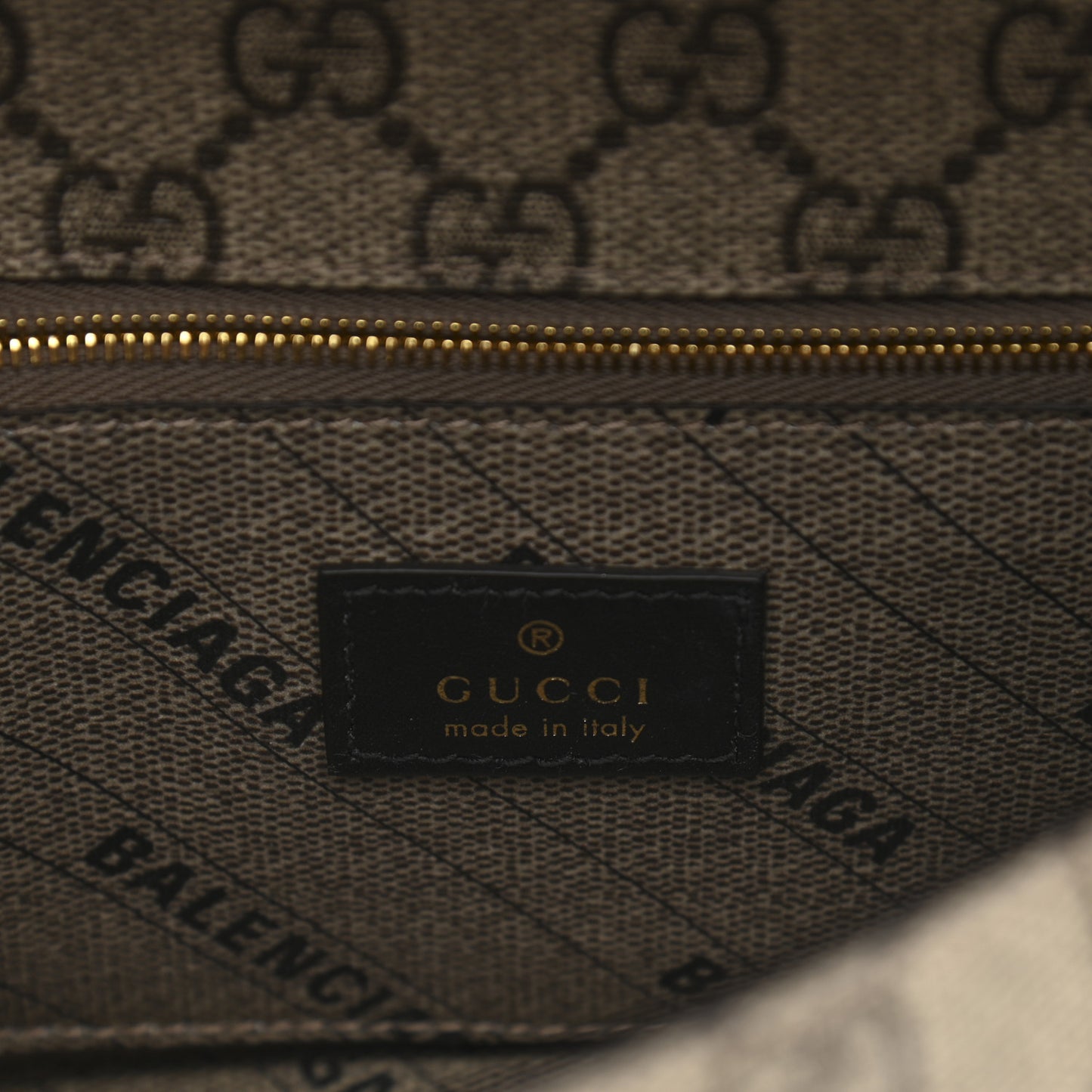 X GUCCI GG Supreme Monogram Small Hourglass Top Handle Bag Beige Ebony
