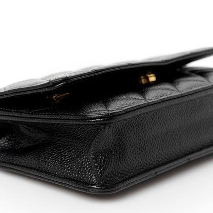 Chanel Caviar Quilted Wallet On Chain WOC Black 10 of 11
