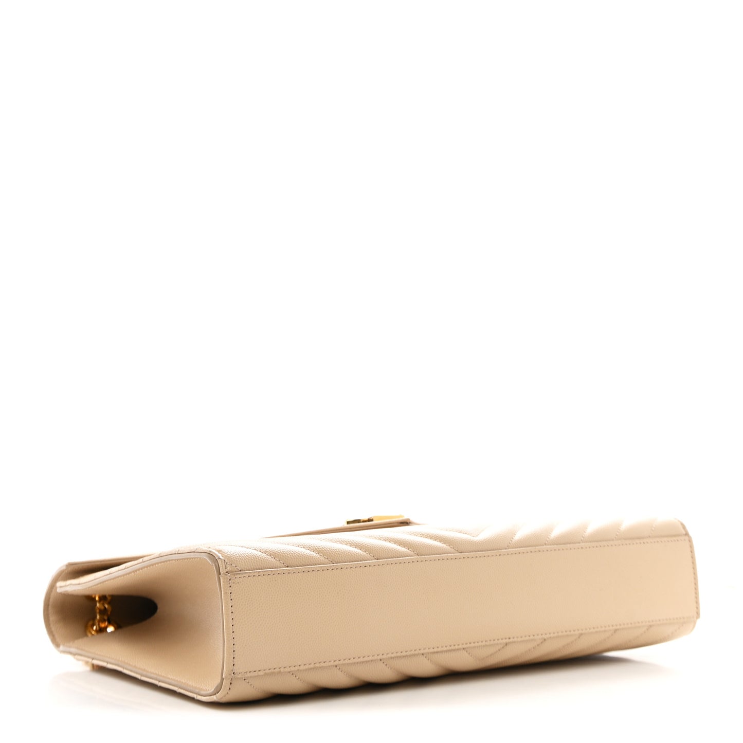 Grain De Poudre Matelasse Chevron Large Monogram Satchel Nude Powder