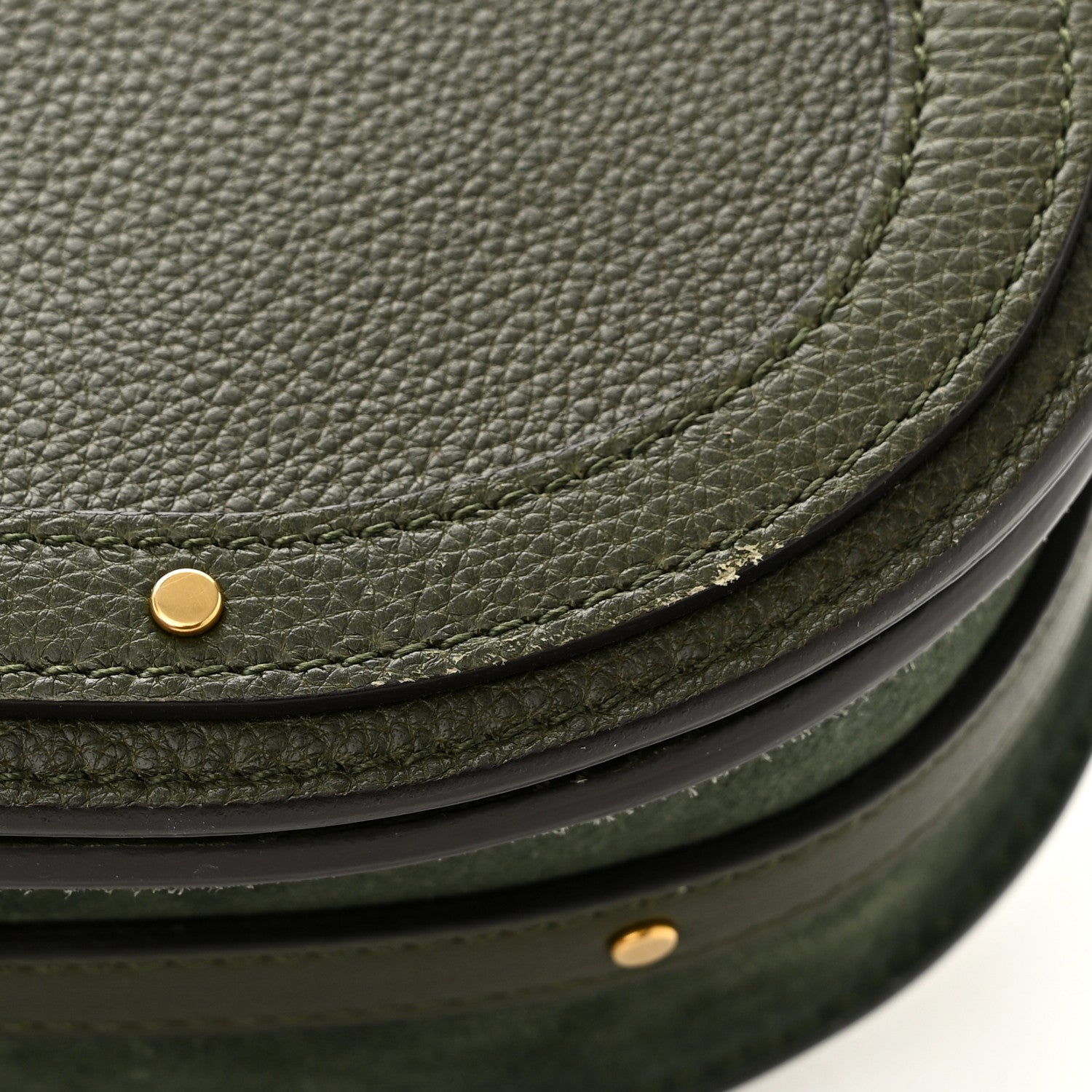 Chloe Calfskin Suede Small Nile Bracelet Bag Forest Green 11 of 11
