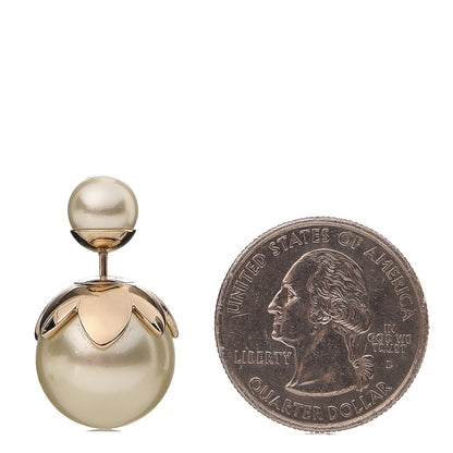 Christian Dior Pearl Mise En Dior Tribal Earrings Gold 2 of 4