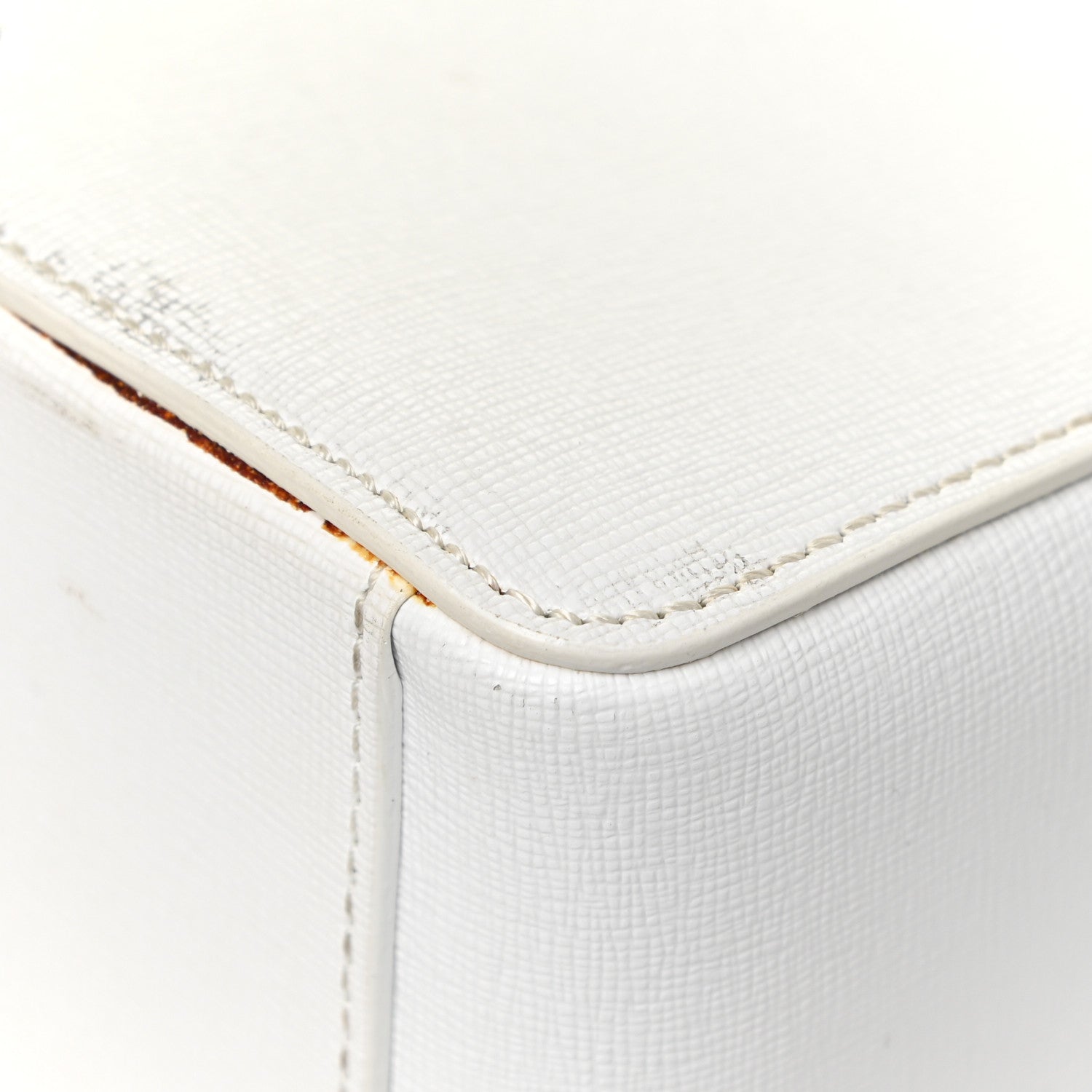 Off-White Saffiano Striped Diag Binder Flap Bag White Black 21 of 25