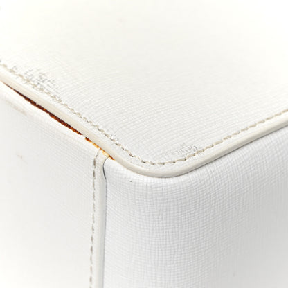 Off-White Saffiano Striped Diag Binder Flap Bag White Black 21 of 25